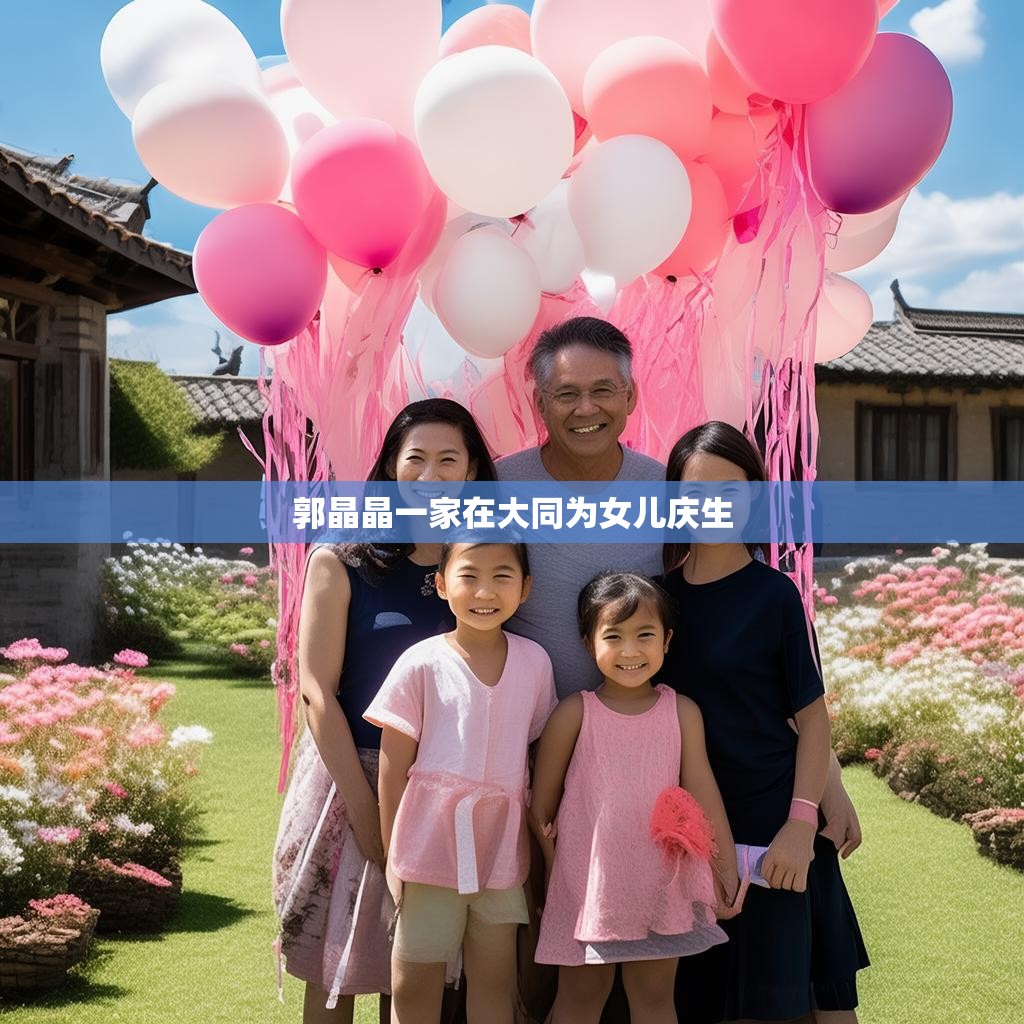 郭晶晶一家在大同为女儿庆生