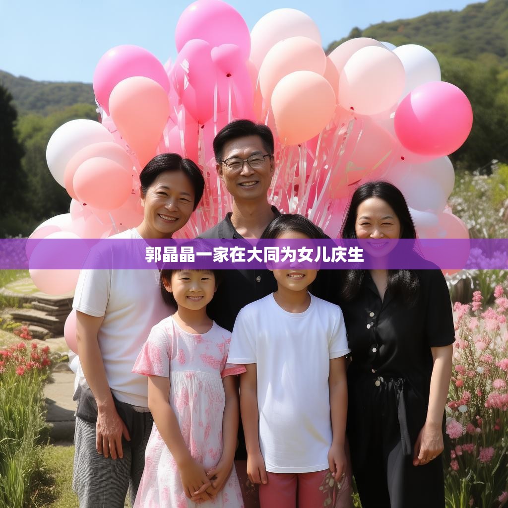 郭晶晶一家在大同为女儿庆生