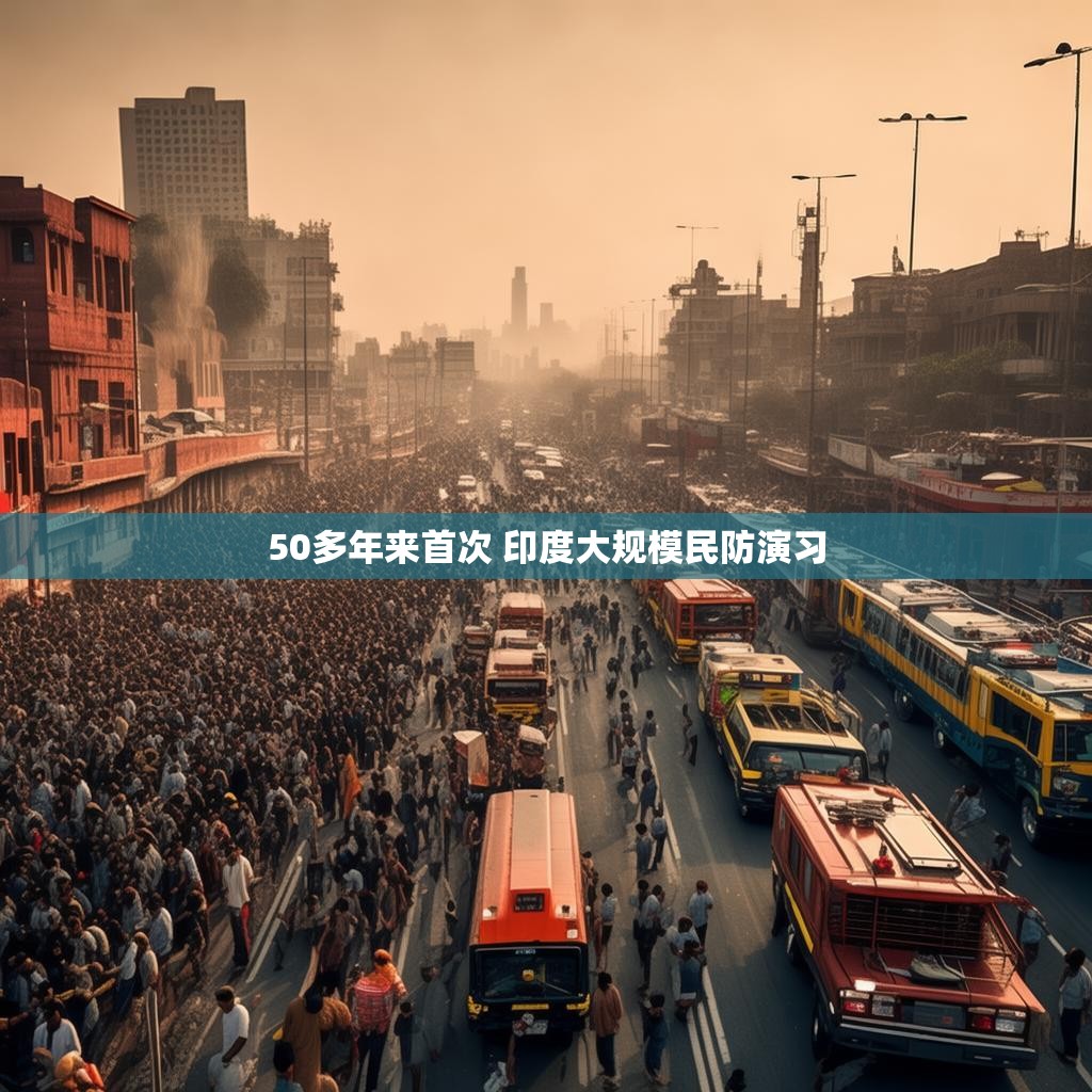 印度大规模民防演习现场