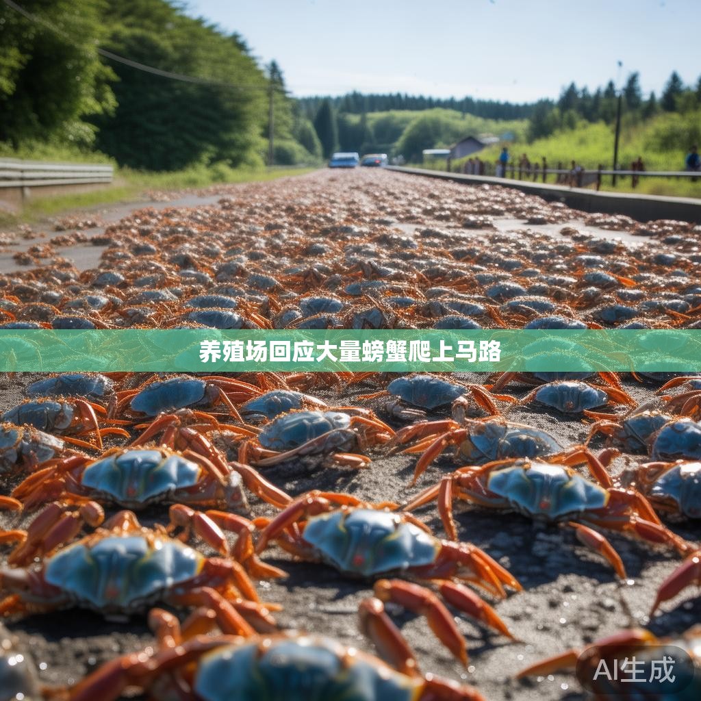养殖场回应大量螃蟹爬上马路 养殖场回应大量螃蟹爬上马路