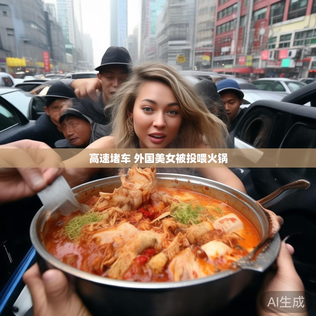 高速堵车 外国美女被投喂火锅 高速堵车 外国美女被投喂火锅