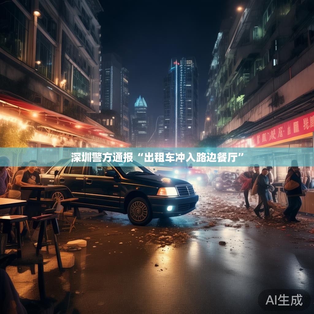 深圳出租车冲入路边餐厅事故现场