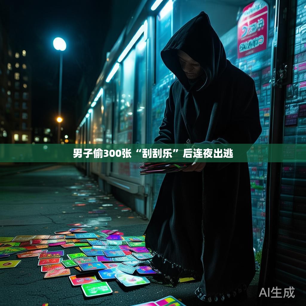 男子偷300张“刮刮乐”后连夜出逃