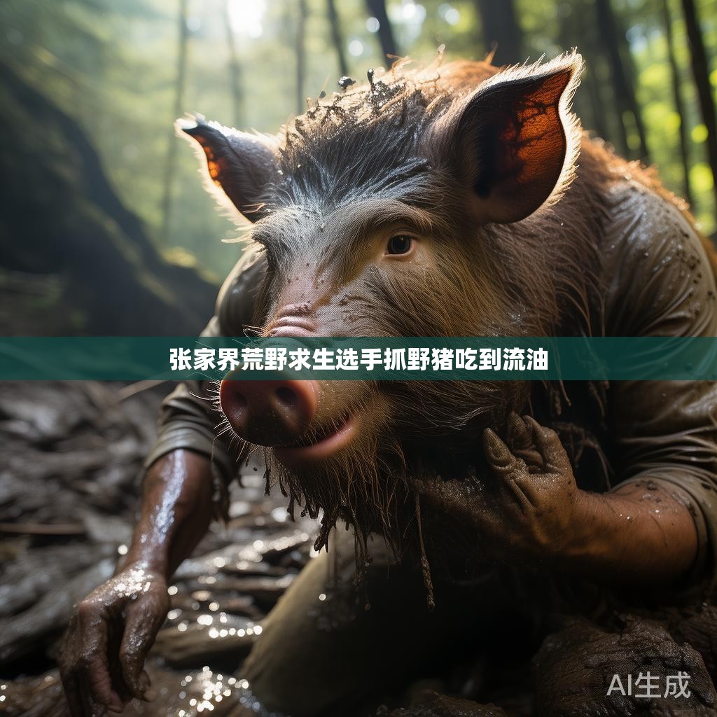张家界荒野求生选手抓野猪吃到流油