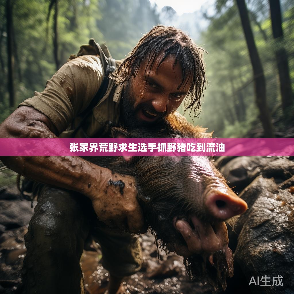 张家界荒野求生选手抓野猪吃到流油 张家界荒野求生选手抓野猪吃到流油