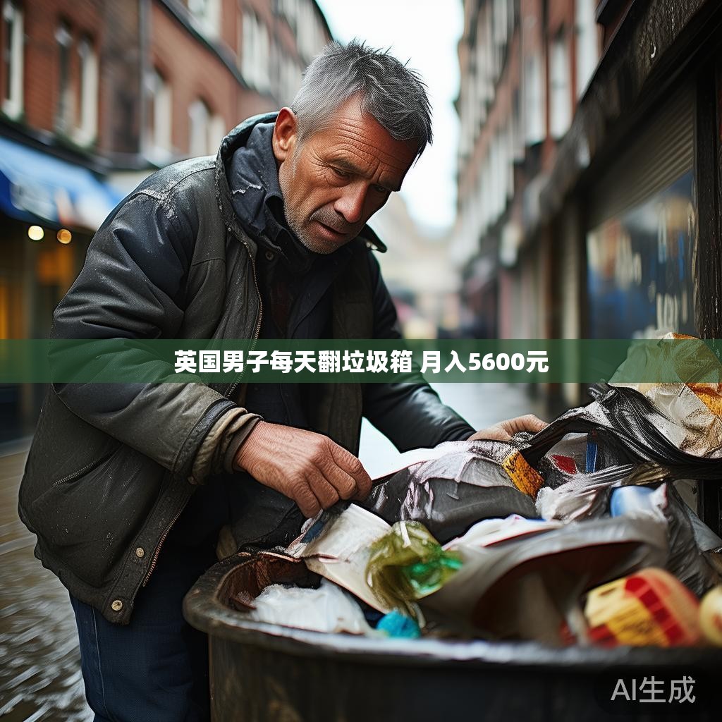 英国男子每天翻垃圾箱 月入5600元 英国男子每天翻垃圾箱 月入5600元