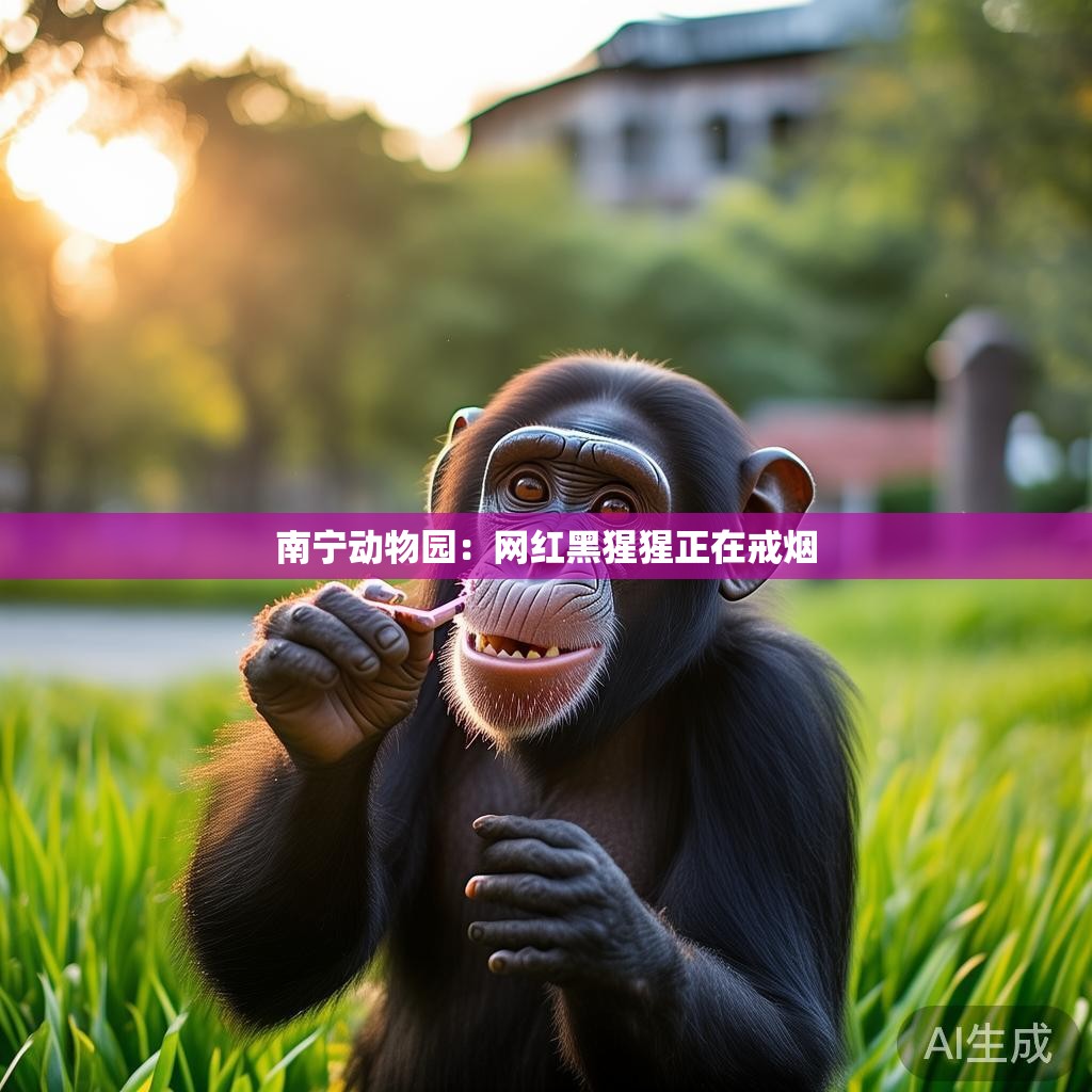 南宁动物园：黑猩猩戒烟的决心