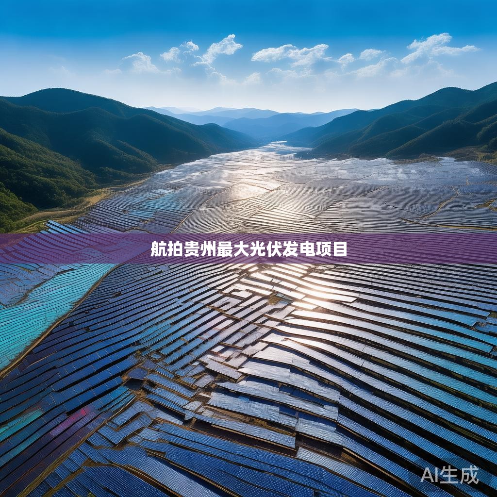 航拍贵州最大光伏发电项目