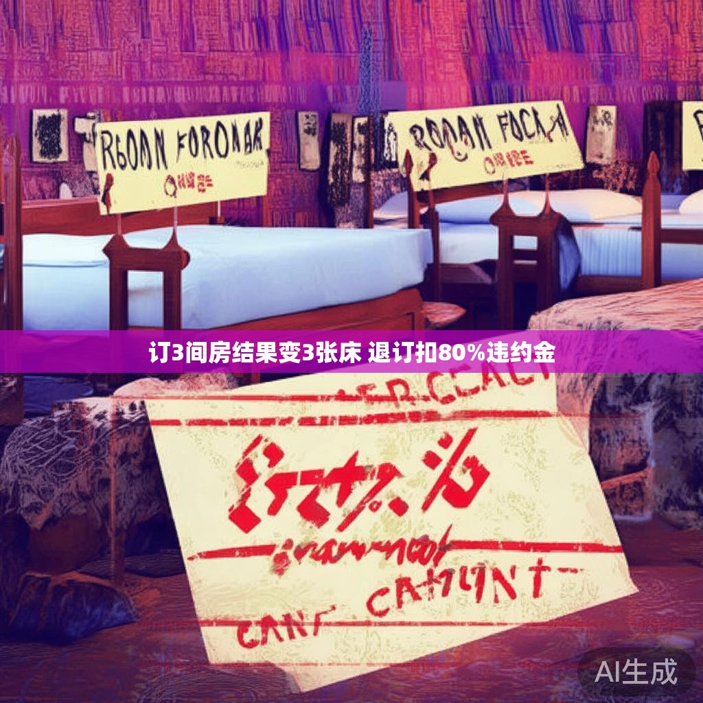 订3间房结果变3张床 退订扣80%违约金